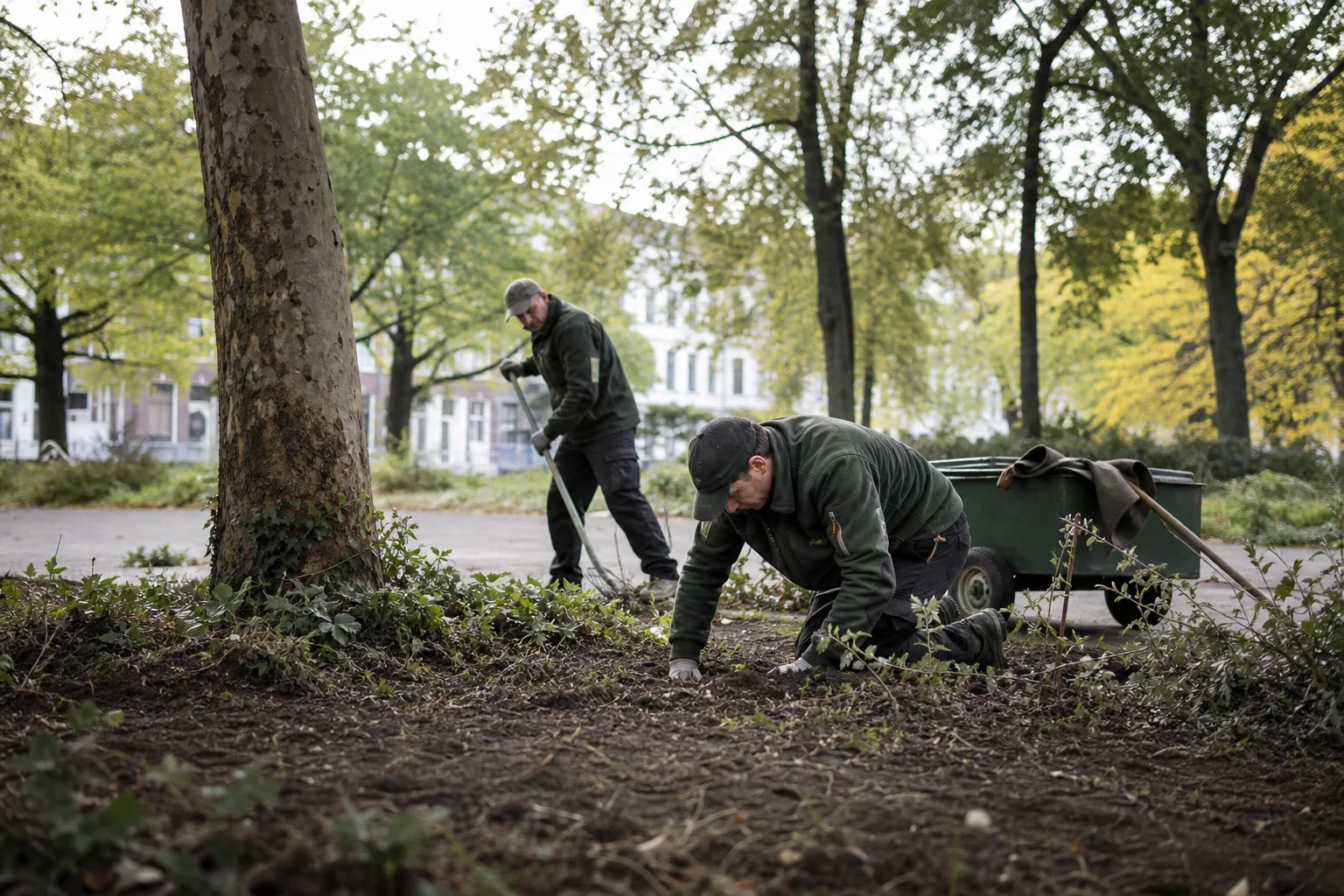 Groenwerk in de Nederlandse buitenruimte. Beeld bij het artikel: Waarom loopt de jaarplanning van een hoveniersbedrijf halverwege het seizoen toch vast?